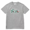 Lacoste T-shirt Imprimé - Gris Chine Blanc Vert