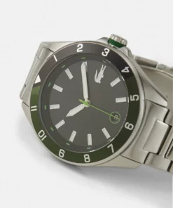Lacoste TIEBRAKER - Montre - Silver-coloured/green -Lacoste Soldes Magasin 03db2236bf4d45dbbfd777bc010cc2a0