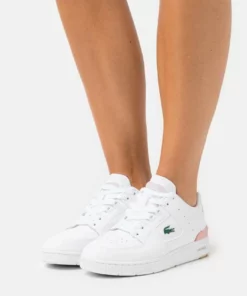 Lacoste COURT CAGE - Baskets Basses - White/light Pink