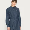Lacoste Robe En Jean - Medium Blue