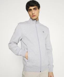 Lacoste Sweat à Capuche Zippé - Silver Chine/elephant Grey
