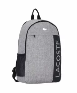 Lacoste NEOCROC - Sac à Dos - Gris Chine Noir -Lacoste Soldes Magasin 07c9e1e8b3b049709e2d6fc9530c4aee