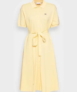 Lacoste Robe Chemise - Napolitan Yellow -Lacoste Soldes Magasin 09087c0689074cd7bf3553b64fd43bf0