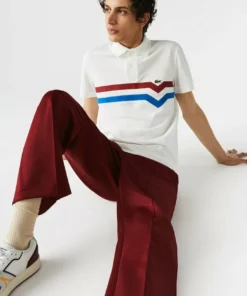 Lacoste SHORT SLEEVE - Polo - Blanc/rouge/bleu -Lacoste Soldes Magasin 0ff7316e67964924a090d9de0d6eafd2