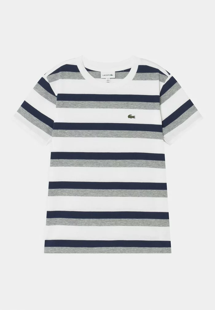 Lacoste T-shirt Imprimé - White/navy Blue/heather 1 Lacoste T-shirt Imprimé - White/navy Blue/heather