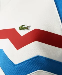 Lacoste Sweatshirt - Blanc Bleu Rouge -Lacoste Soldes Magasin 1595b25a70c44de3975d055f4d6e7e70
