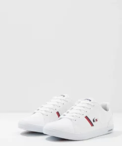 Lacoste EUROPA - Baskets Basses - White/navy/red -Lacoste Soldes Magasin 17b69215b37442d2ab1952a559c2c7d8