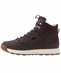 Lacoste URBAN BREAKER - Baskets Montantes - Dark Brown/offwhite