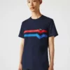 Lacoste T-shirt Imprimé - Bleu Marine / Rouge / Bleu