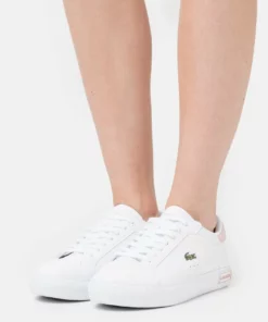 Lacoste POWERCOURT - Baskets Basses - White/light Pink