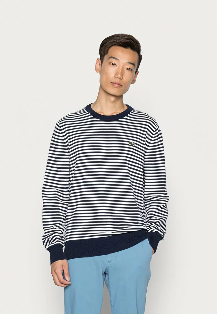 Lacoste Pullover - Navy Blue/flour 1 Lacoste Pullover - Navy Blue/flour