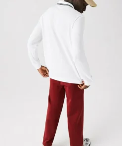 LACOSTE POLO ML - Polo - Blanc Bleu Marine -Lacoste Soldes Magasin 1ab43833724c48c0ac171d2bc70aab7a