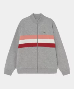 Lacoste Sweat à Capuche Zippé - Argent Chine/multi-coloured