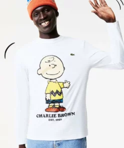 LACOSTE X PEANUTS - T-shirt à Manches Longues - Blanc -Lacoste Soldes Magasin 1d888054843547e58dac4469e7be7cba
