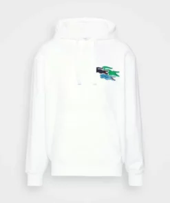 Lacoste Sweatshirt - White -Lacoste Soldes Magasin 1e51cebb3a824b6d8fd4e21a78fd9e58
