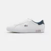 Lacoste POWERCOURT - Baskets Basses - White/navy/red