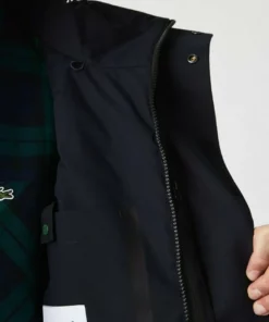 Lacoste Veste D'hiver - Bleu Marine Marron -Lacoste Soldes Magasin 20561a68bc3449dc816d6ed7252e2ede