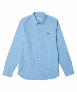 Lacoste Chemise - Bleu Blanc -Lacoste Soldes Magasin 20886e5ed61e4ab2b31960e4b1219f0d