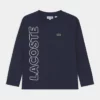 Lacoste TEE TURTLE NECK SIDE LOGO - T-shirt à Manches Longues - Marine