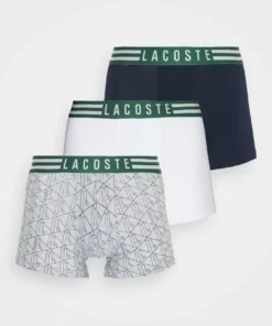 Lacoste 3 PACK - Shorty - Silver Chine/white/navy Blue -Lacoste Soldes Magasin 20ed1af6cf164917b50aa59b57450547