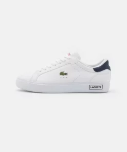 Lacoste POWERCOURT - Baskets Basses - White/navy/red -Lacoste Soldes Magasin 211f154a196347b284b2b87a0e47560e