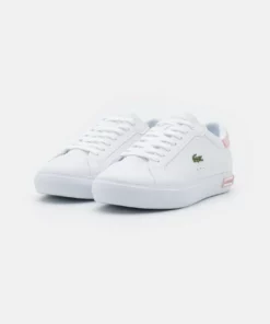 Lacoste POWERCOURT - Baskets Basses - White/light Pink -Lacoste Soldes Magasin 223206fe915242dfbbdfef883bdf84b9