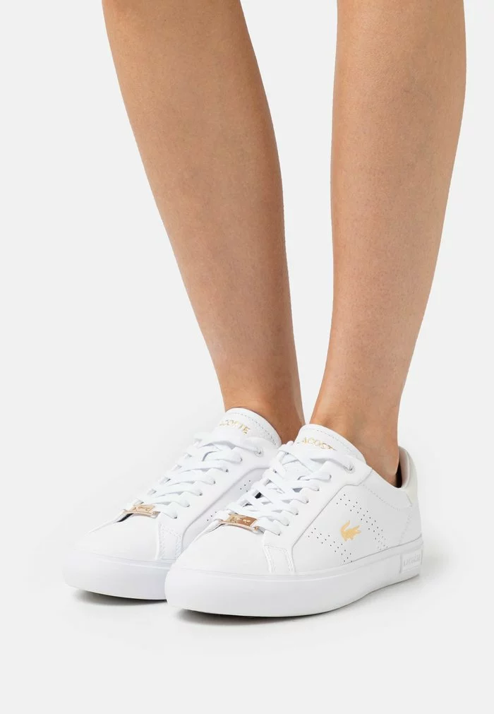 Lacoste POWERCOURT - Baskets Basses - White/gold 1 Lacoste POWERCOURT - Baskets Basses - White/gold