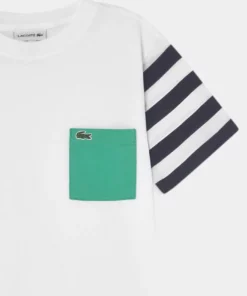 Lacoste T-shirt Imprimé - White/infrared/clover Green/navy Blue -Lacoste Soldes Magasin 22c36f8b70344e25819a9958b40b58aa