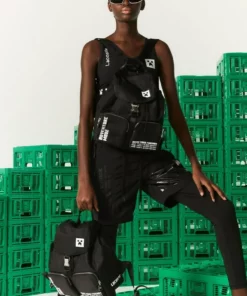 Lacoste X MINECRAFT - Sac à Dos - Minecraft Noir / Blanc