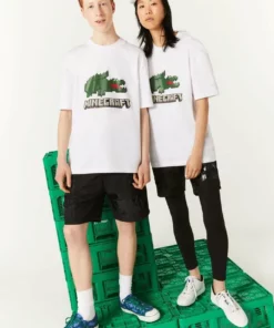 Lacoste MINECRAFT - T-shirt Imprimé - Blanc