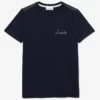 LACOSTE FEMME - T-shirt Imprimé - Bleu Marine Blanc