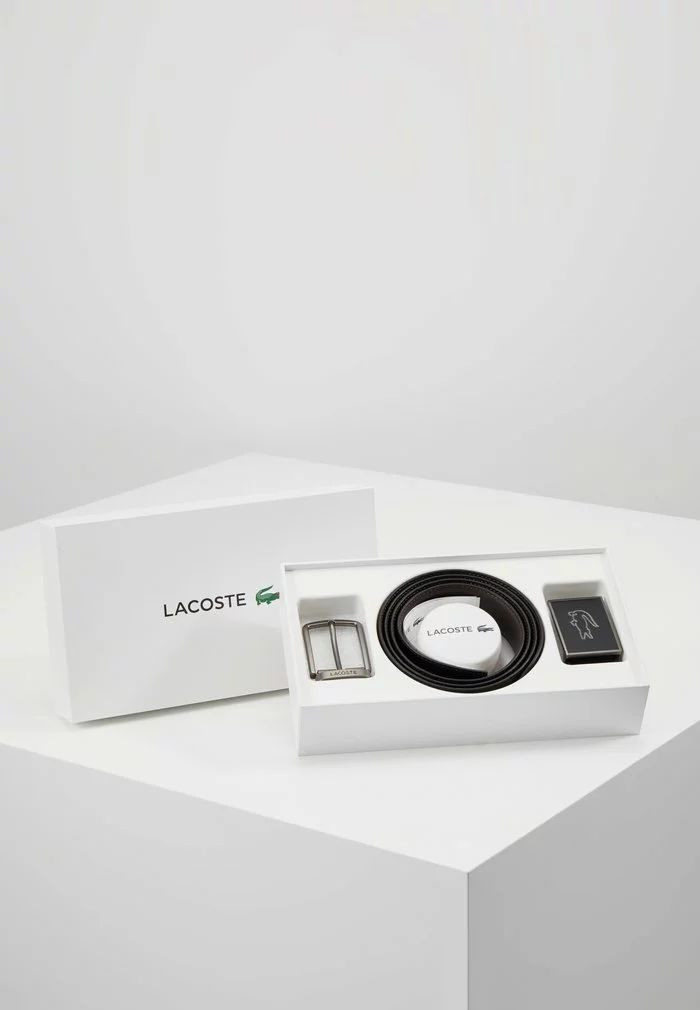 Lacoste REVERSIBLE CURVED BOX SET - Ceinture - Black/dark Brown 6 Lacoste REVERSIBLE CURVED BOX SET - Ceinture - Black/dark Brown – Image 6