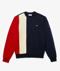 Lacoste Sweatshirt - Bleu Marine / Beige / Rouge
