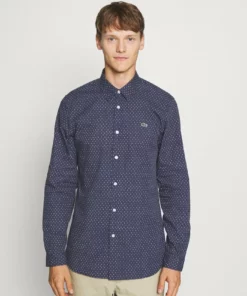 Lacoste Chemise - Bleu Marine / Blanc