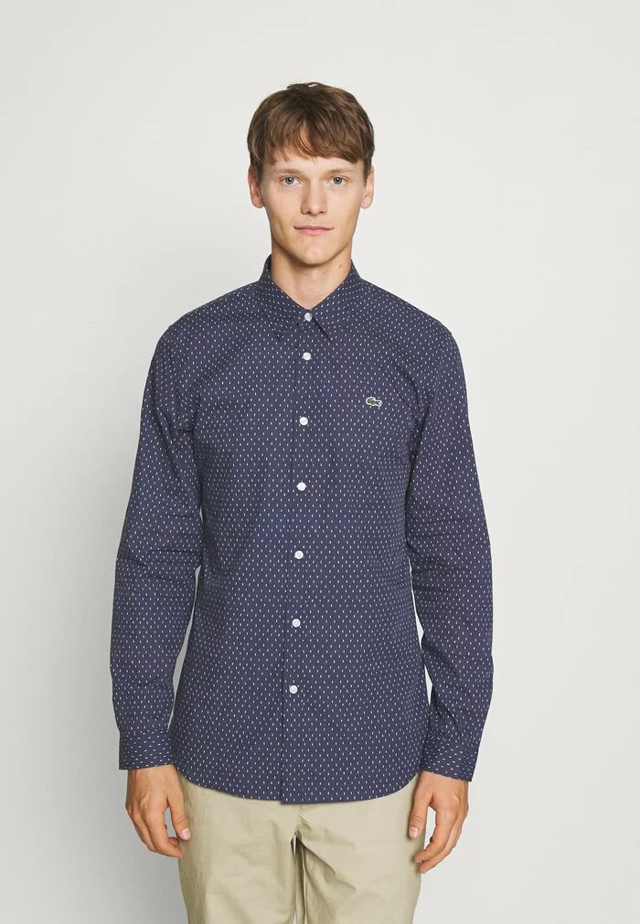 Lacoste Chemise - Bleu Marine / Blanc 1 Lacoste Chemise - Bleu Marine / Blanc