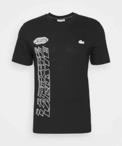 Lacoste EXCLUSIVE - T-shirt Imprimé - Black -Lacoste Soldes Magasin 2a00fcbddb49448091e2ffda482da388