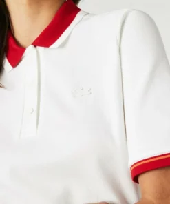 Lacoste KORTE MOUW - Polo - Blanc/blanc/rouge -Lacoste Soldes Magasin 2d8fb5aad94148e89f72a8fd462e54ad