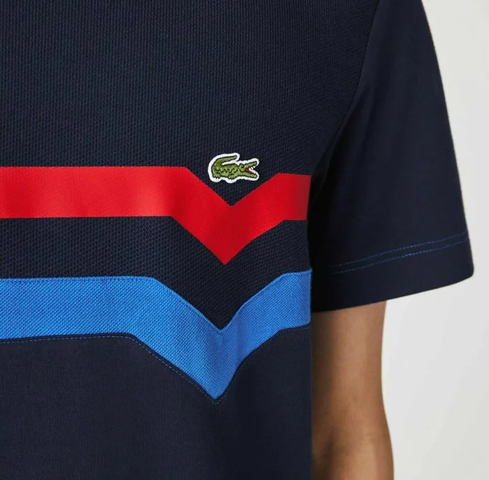 Lacoste T-shirt Imprimé - Bleu Marine / Rouge / Bleu 3 Lacoste T-shirt Imprimé - Bleu Marine / Rouge / Bleu – Image 3