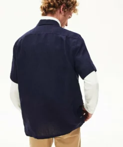 Lacoste MANCHES COURTES - Chemise - Bleu Marine -Lacoste Soldes Magasin 32933a5b592d48c1ab724bfd2214aa4c