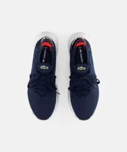 Lacoste COURT-DRIVE KNIT - Baskets Basses - Nvy/red -Lacoste Soldes Magasin 37ba34df27f44671875ff3722528d70d