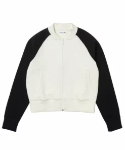 Lacoste Sweat à Capuche Zippé - Blanc/bleu Marine -Lacoste Soldes Magasin 38e3acce98f146be8f2a558fadccdbac