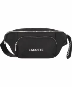 Lacoste ACTIVE NYLON - Sac Banane - Noir Blanc