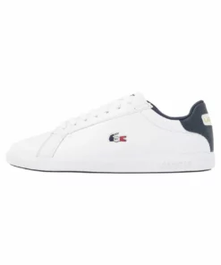 Lacoste GRADUATE - Baskets Basses - White/navy/red -Lacoste Soldes Magasin 3b76ac34368c4ed2bf0a9c31b4a28e0d