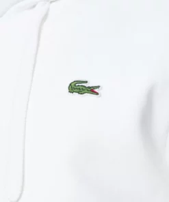 Lacoste Sweat à Capuche Zippé - Blanc -Lacoste Soldes Magasin 3cee86ac7f924edf8b2916402d64d9db