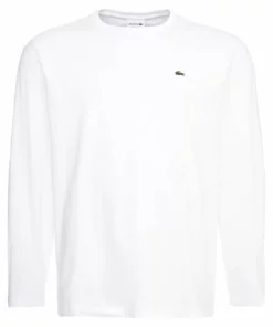 Lacoste T-shirt à Manches Longues - White -Lacoste Soldes Magasin 3f061a2a248b450d838425154e15c88c