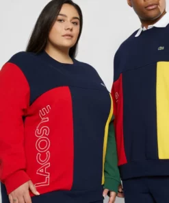Lacoste PLUS UNISEX - Sweatshirt - Navy Blue/red/green/broom -Lacoste Soldes Magasin 3f81dbe737dd4123b7c072c8fc93c363