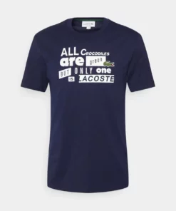 Lacoste T-shirt Imprimé - Navy Blue