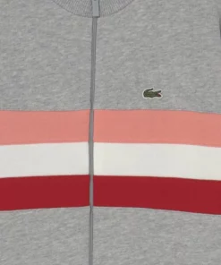 Lacoste Sweat à Capuche Zippé - Argent Chine/multi-coloured -Lacoste Soldes Magasin 4047266f8e9549b1a277aa840bd22e9f