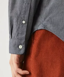 Lacoste Chemise - Bleu Marine / Blanc -Lacoste Soldes Magasin 41bf8f9e1074400e99e8a35c77fc3196