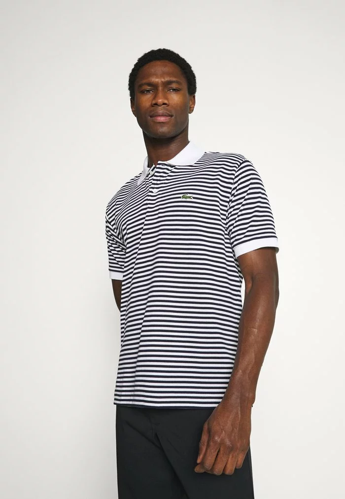 Lacoste Polo - White/navy Blue 1 Lacoste Polo - White/navy Blue